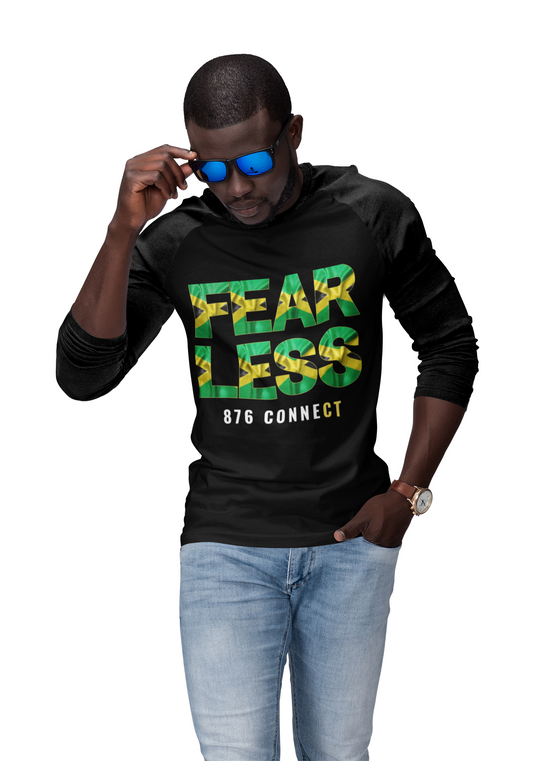 Fearless 876 Connect T-Shirt – Caribbean Pride Streetwear, Jamaica Flag Graphic Tee